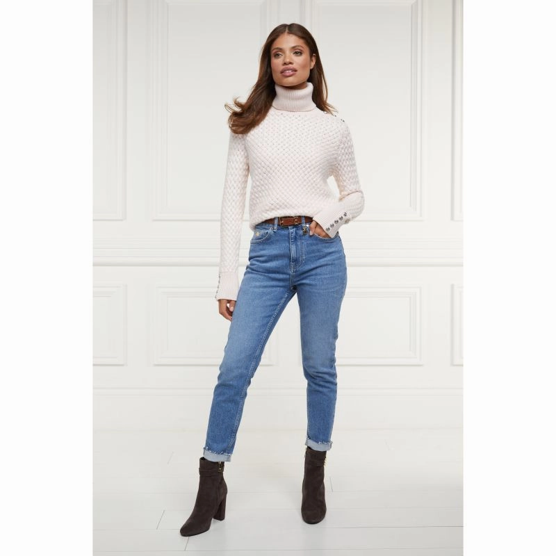Holland Cooper High Rise Ladies Slim Jeans - Vintage Indigo Grab Save Today Instant Deal Today