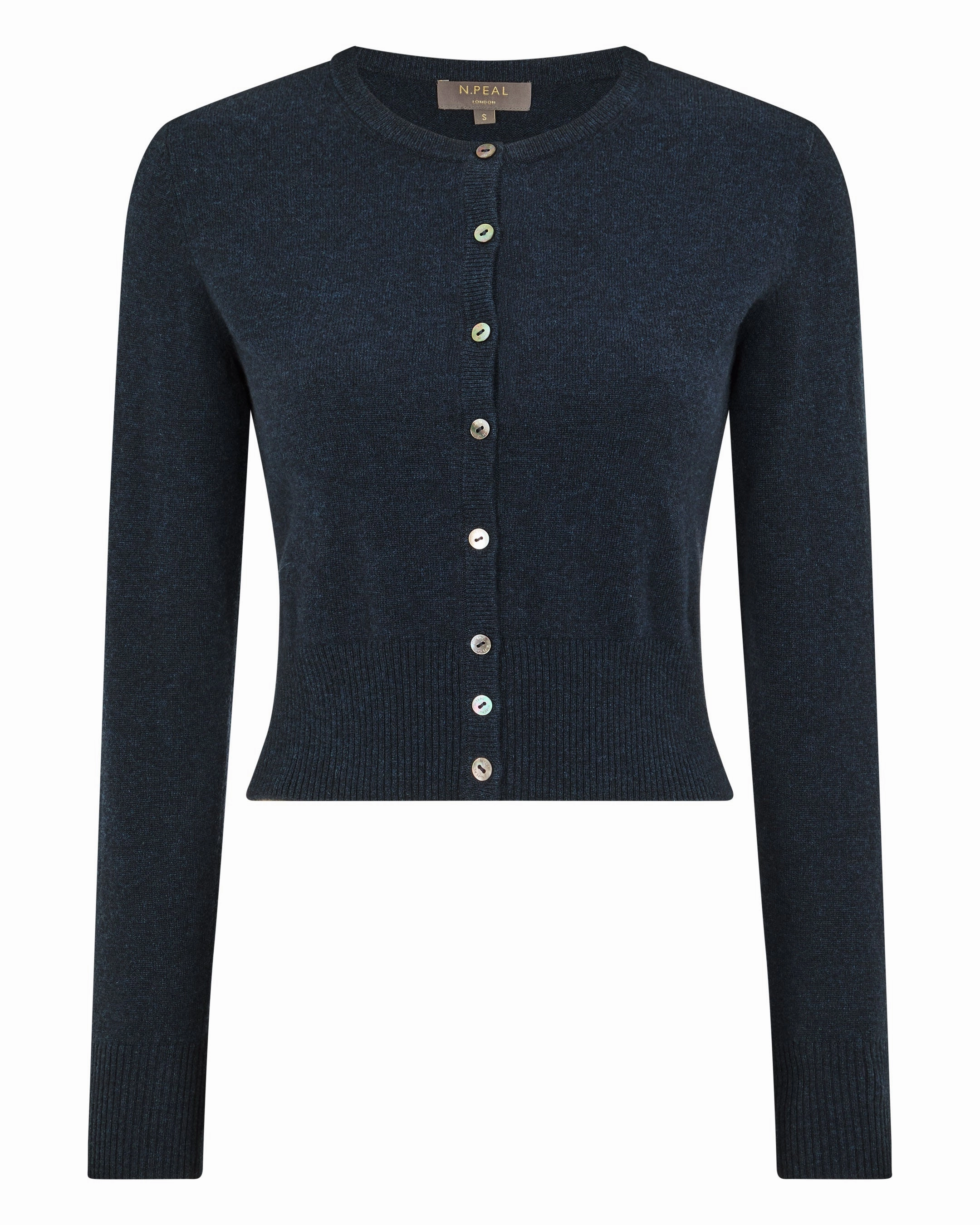 Women'S Ivy Cropped Cashmere Cardigan Indigo Blue Trending Offer Today Hot Savings Alert