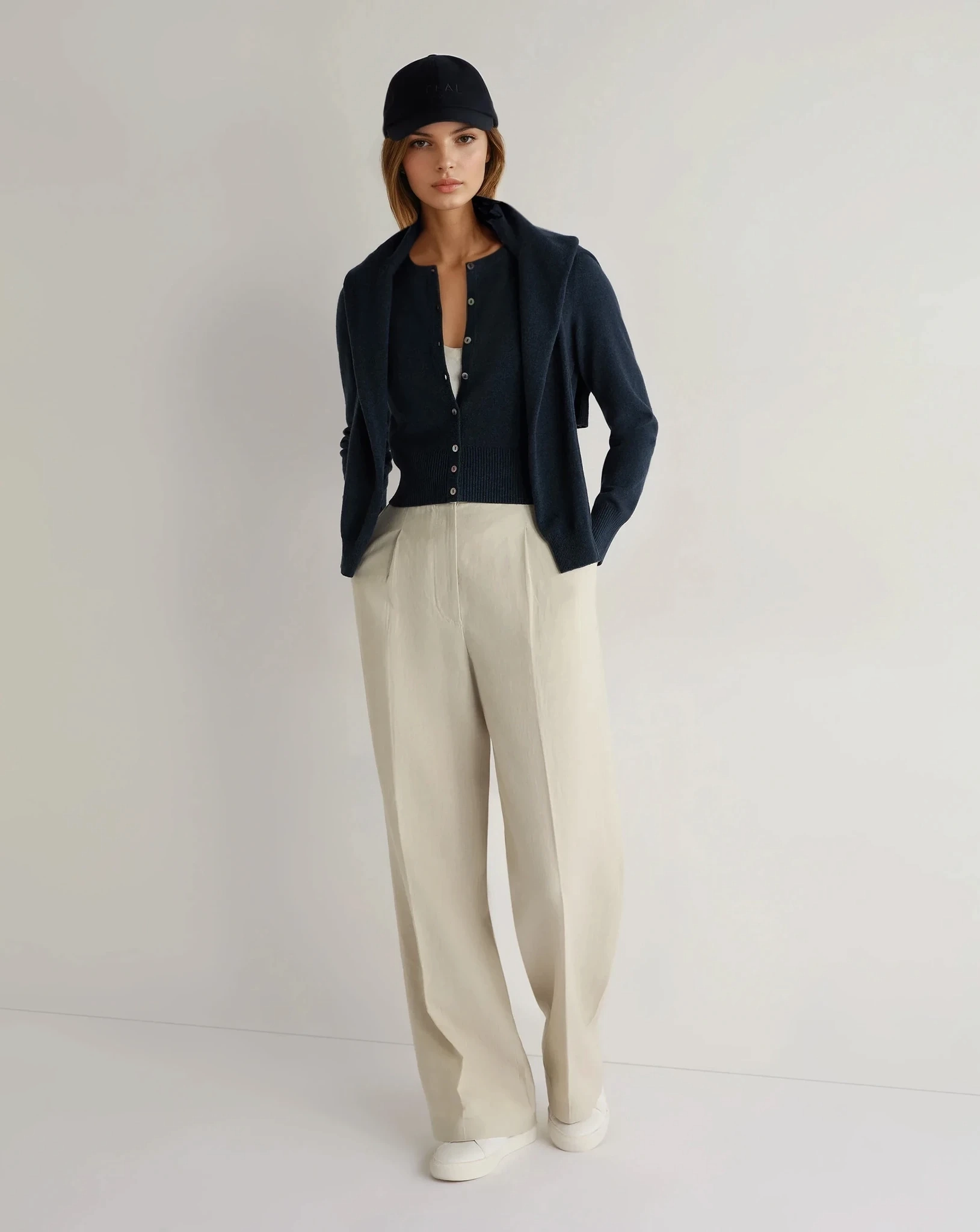 Hot Deal Alert Flash Deal Today Women'S Ivy Cropped Cashmere Cardigan Indigo Blue