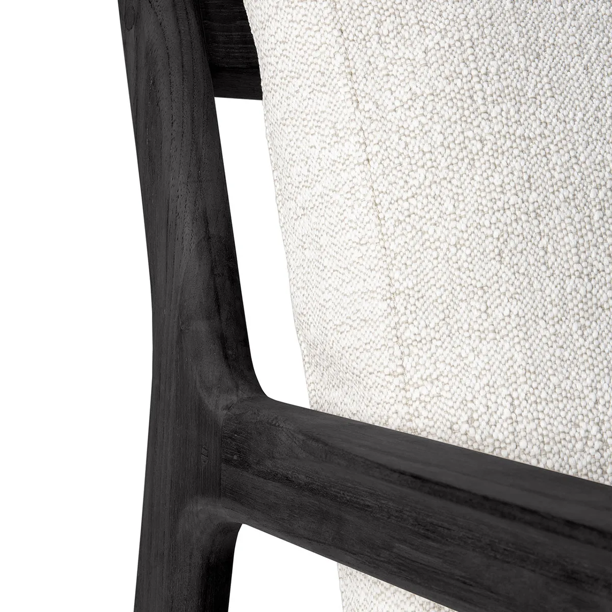 Jack Outdoor Fabric Lounge Chair (Teak Black, Off White)