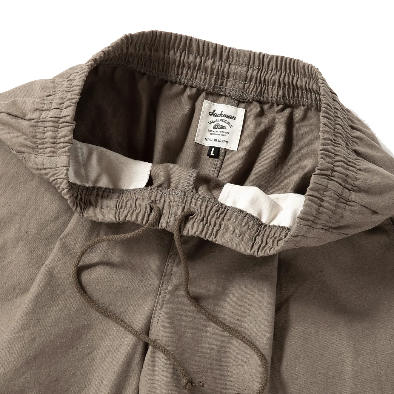 MustShop Sale Jackman Back Nep Umps Pants Sepia