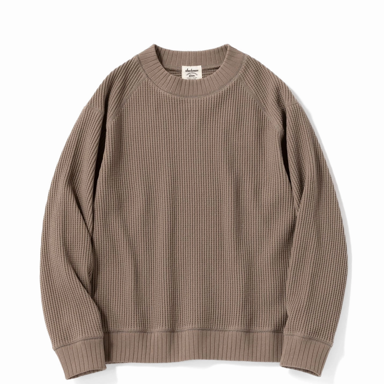 Todays Hot Pick Jackman Waffle Mid-Neck Sepia
