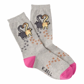 K.Bell Women'S Cat Love Socks Todays Special Savings