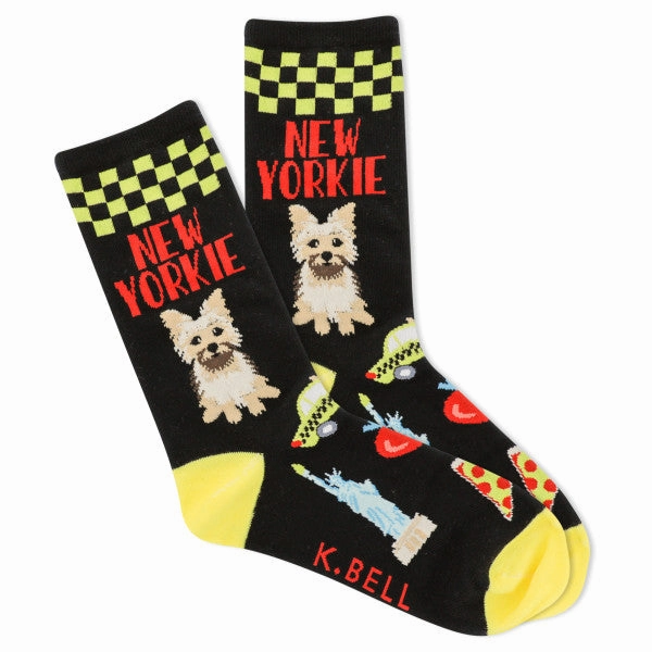 K.Bell Women'S New Yorkie Crew Socks Shop Save Today Clearance Event Today