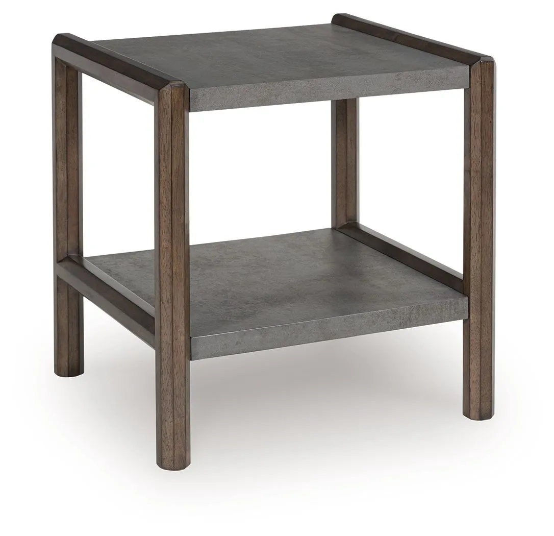 Kallenny - Brown / Gray - Rectangular End Table