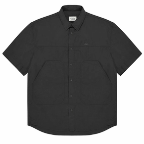 Price Drop Alert Kappy Cotton Snap Half Shirt Charcoal