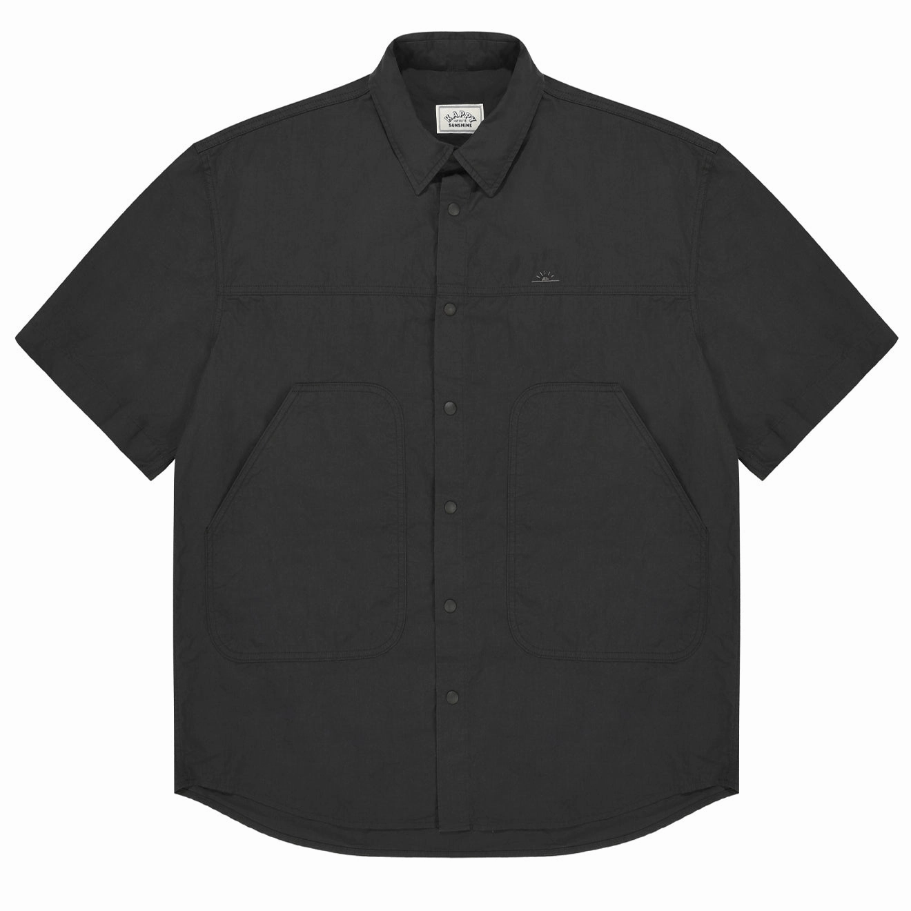 Price Drop Alert Kappy Cotton Snap Half Shirt Charcoal