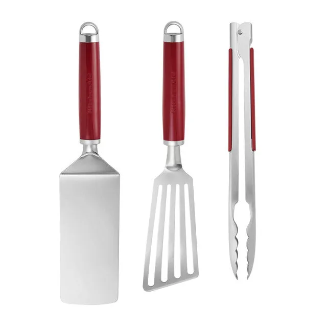 KitchenAid 3 Piece Red Grilling Set