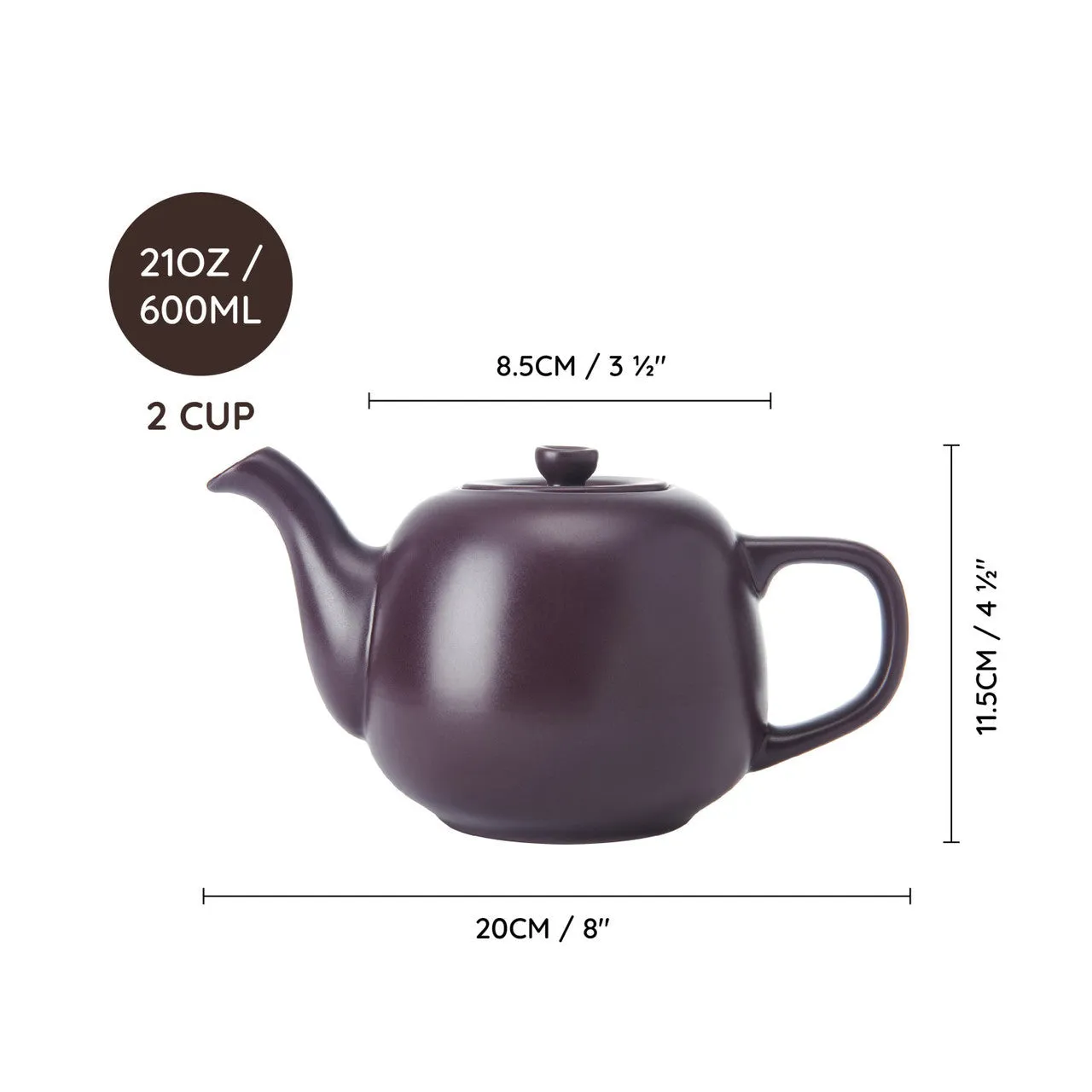 La Cafetiere Navy 600ml Ceramic Teapot