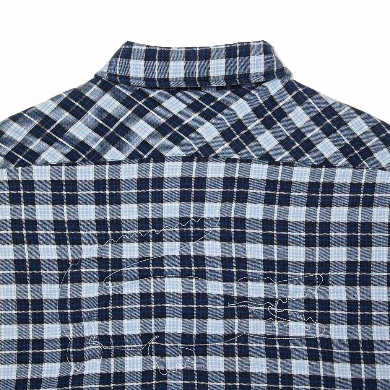 Dont Miss These Savings Lacoste Checked Overshirt With Quilted Lining Navy Blue / White
