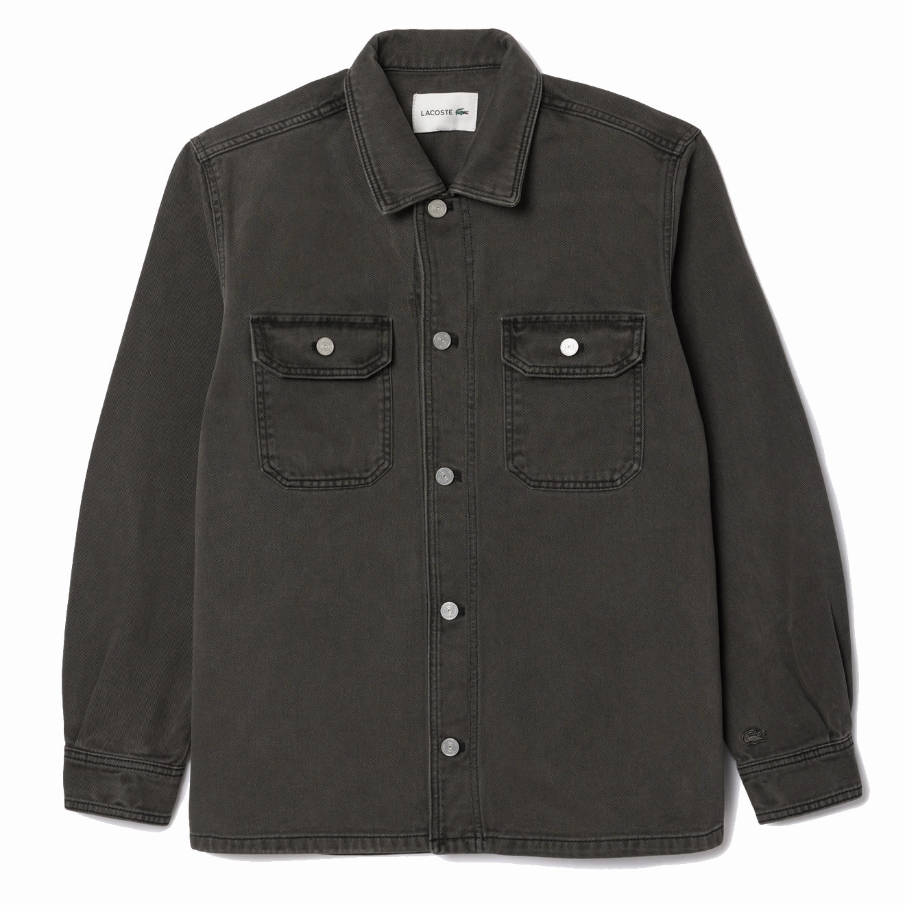 Special Deal Frenzy Todays Hot Pick Lacoste Coloured Denim Classic Collar Overshirt  Eco Noir