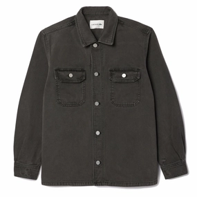 Special Deal Frenzy Todays Hot Pick Lacoste Coloured Denim Classic Collar Overshirt  Eco Noir