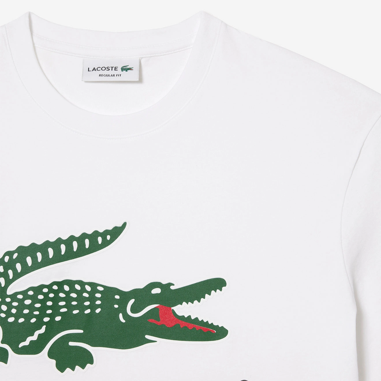 Lacoste Cotton Jersey Signature Print T-Shirt White Clearance Sale Now Perfect Gift Sale