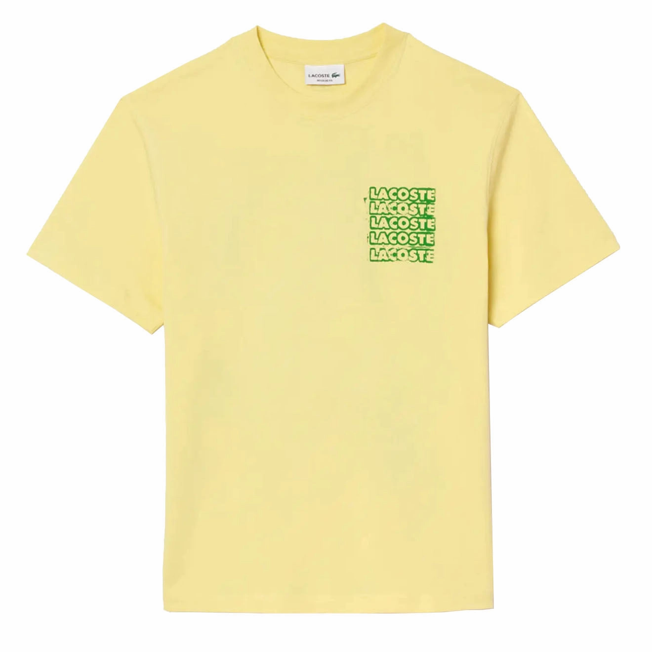 Lacoste Crocodile Blur Graffiti S/S Tee Yellow Price Drop Today