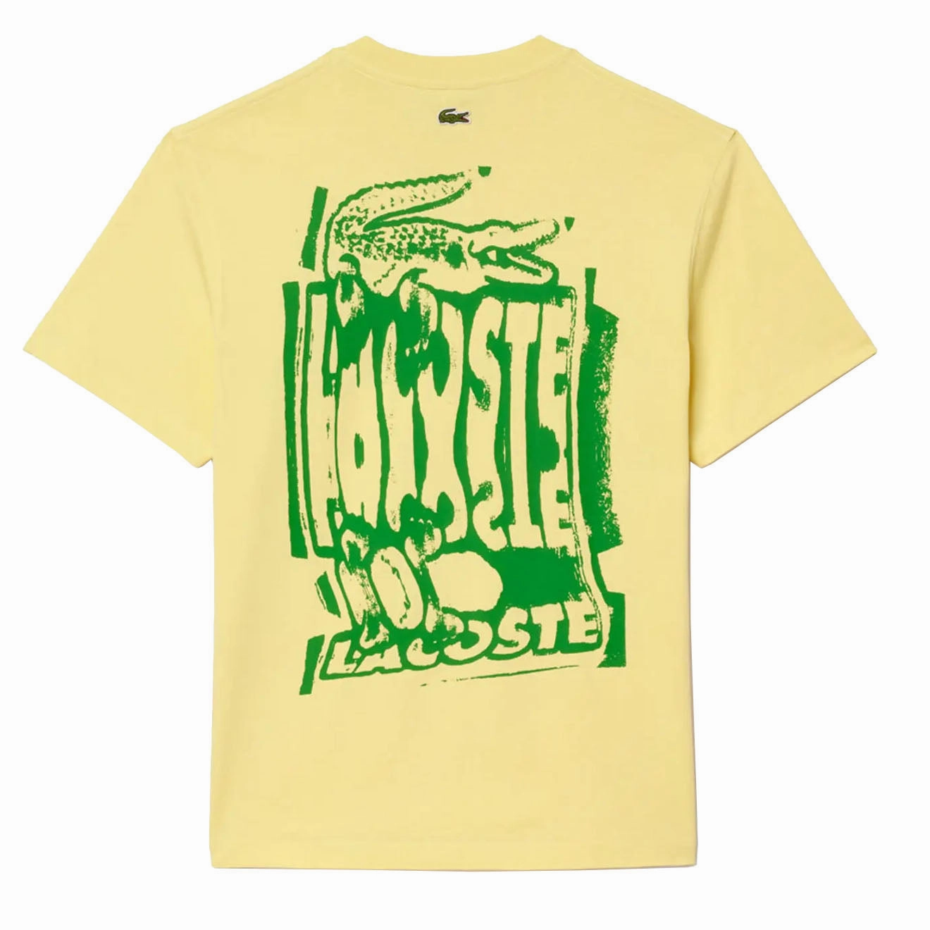 Hot Offer Event Lacoste Crocodile Blur Graffiti S/S Tee Yellow