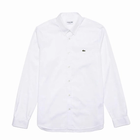 Dont Wait Save Trending Hot Picks Lacoste L/S Slim Fit Cotton Shirt White