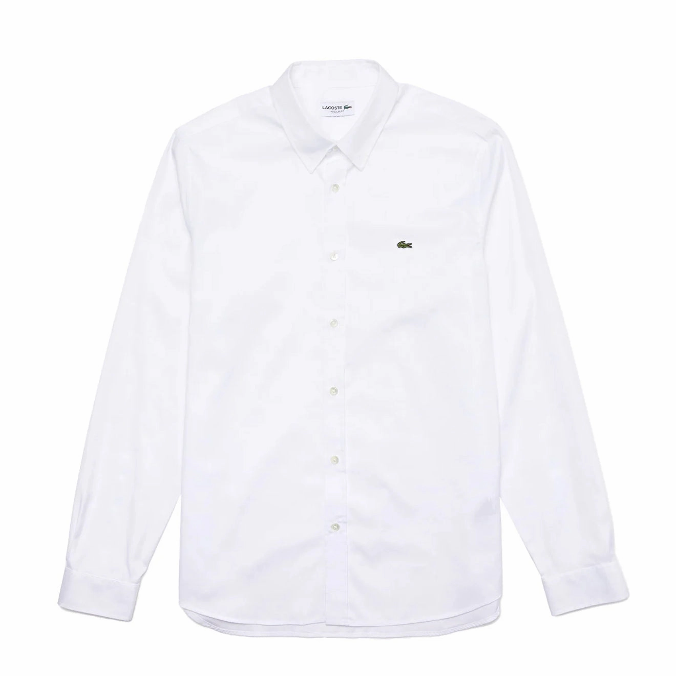 Dont Wait Save Trending Hot Picks Lacoste L/S Slim Fit Cotton Shirt White