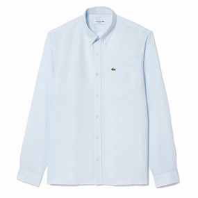 Instant Deal Today Lacoste Linen Shirt Light Blue