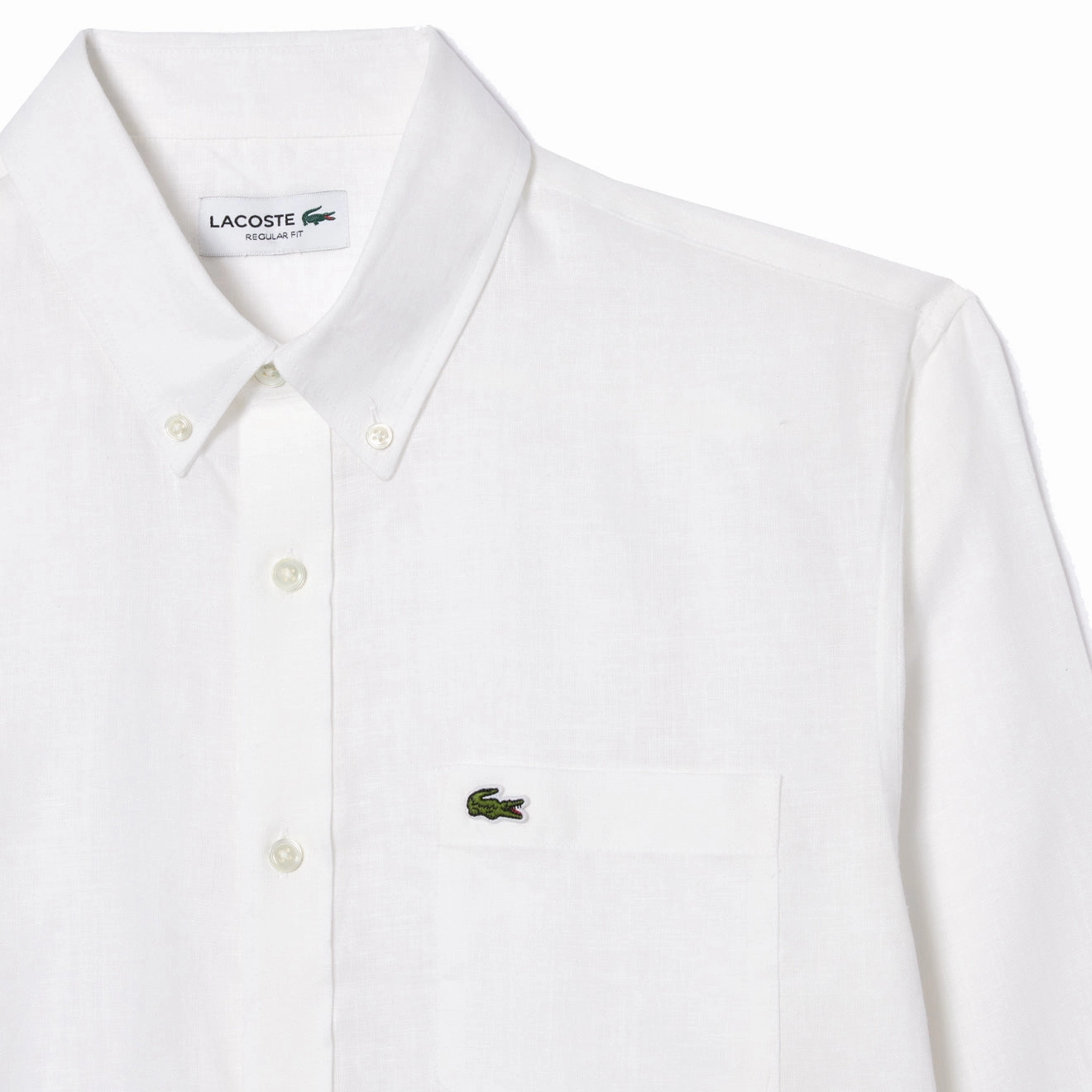 Lacoste Linen Shirt White Best Deal Online MustHave Clearance