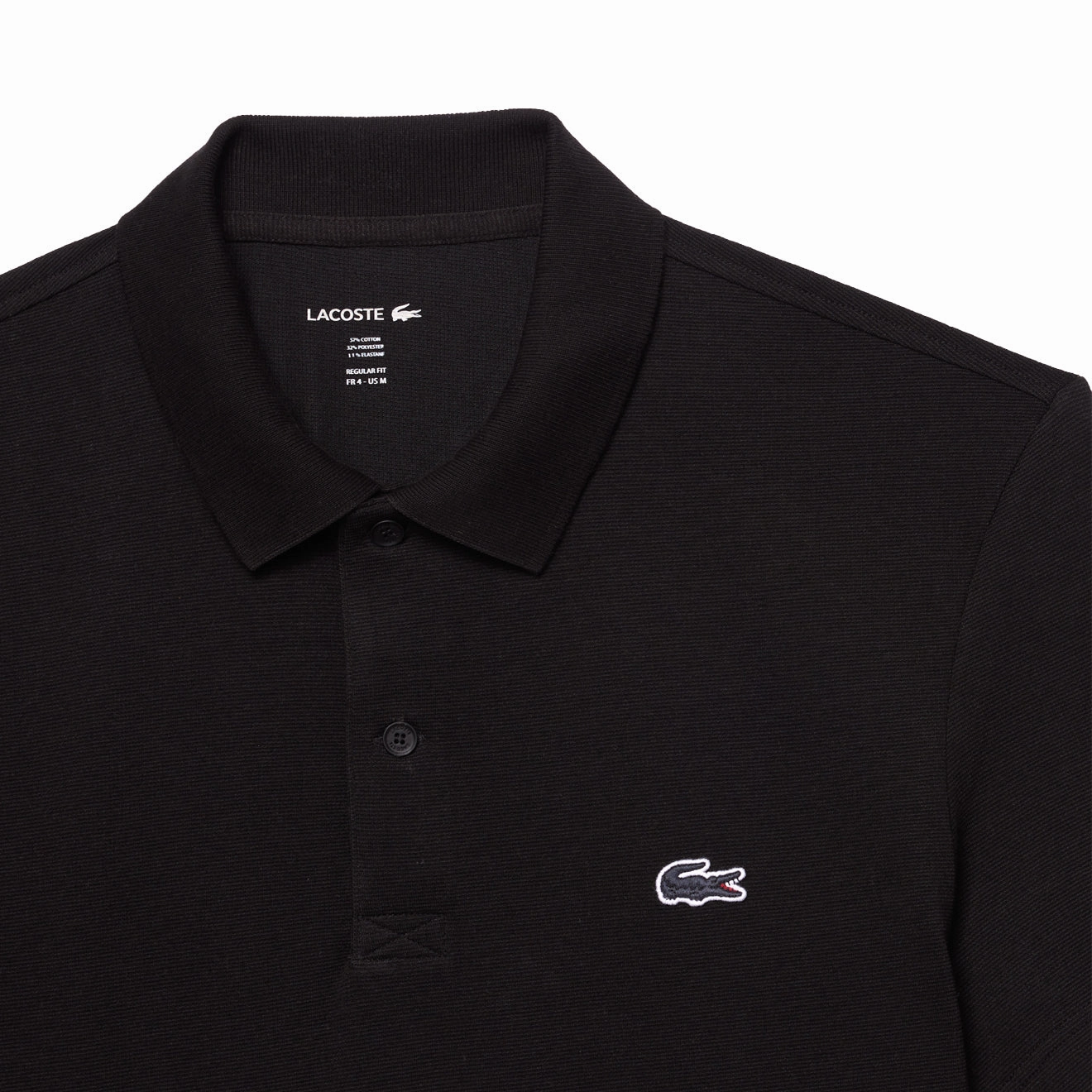 Lacoste Regular Fit Cotton Polo Shirt Black Limited Time Sale