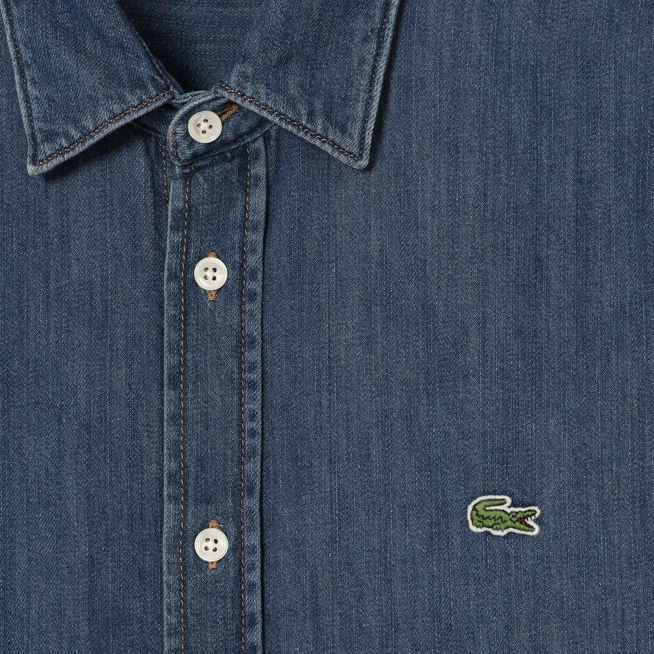 Today Only Offer Save Big Today Lacoste Regular Fit Denim Shirt Blue