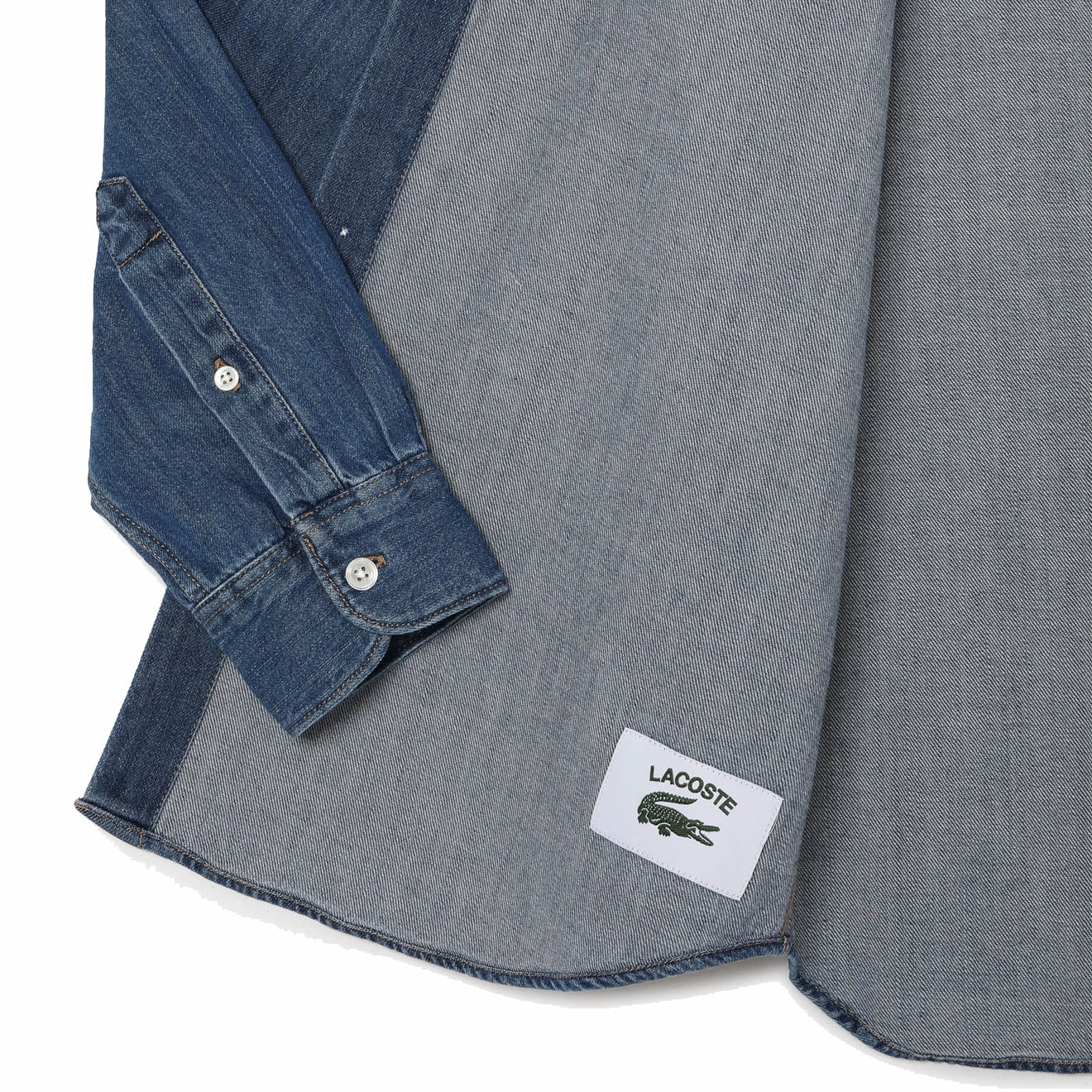 Lacoste Regular Fit Denim Shirt Blue MustHave Deal Save Big Today