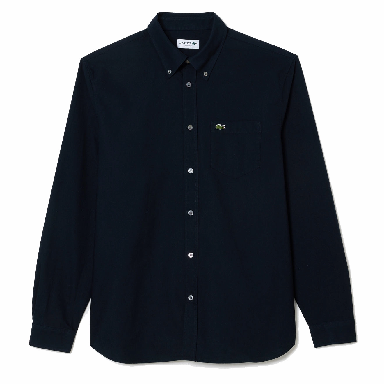 Lacoste Regular Fit Oxford Shirt Navy Blue Todays Best Deal Grab Your Savings
