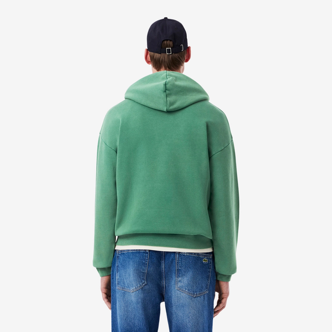 Lacoste Washed Effect Hoodie Pine Green Weekend Flash Offer