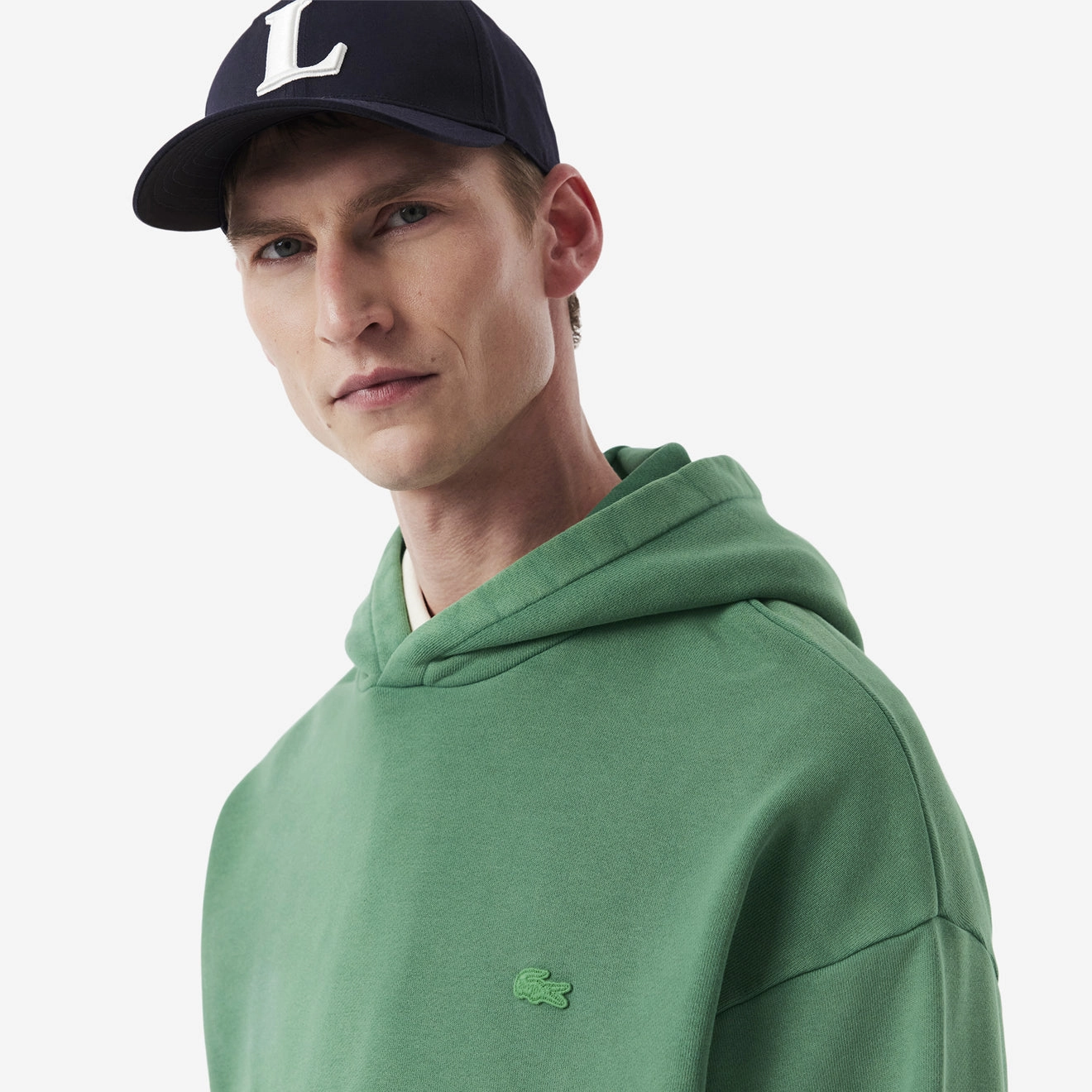 Instant Savings Deal Hot Pick Online Lacoste Washed Effect Hoodie Pine Green