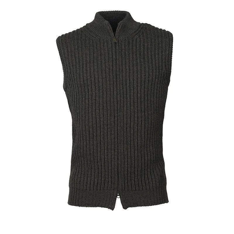 Laksen Dunbar Lambswool Mens Gilet - Palm Green Surprise Offer Now Shop Smart Save