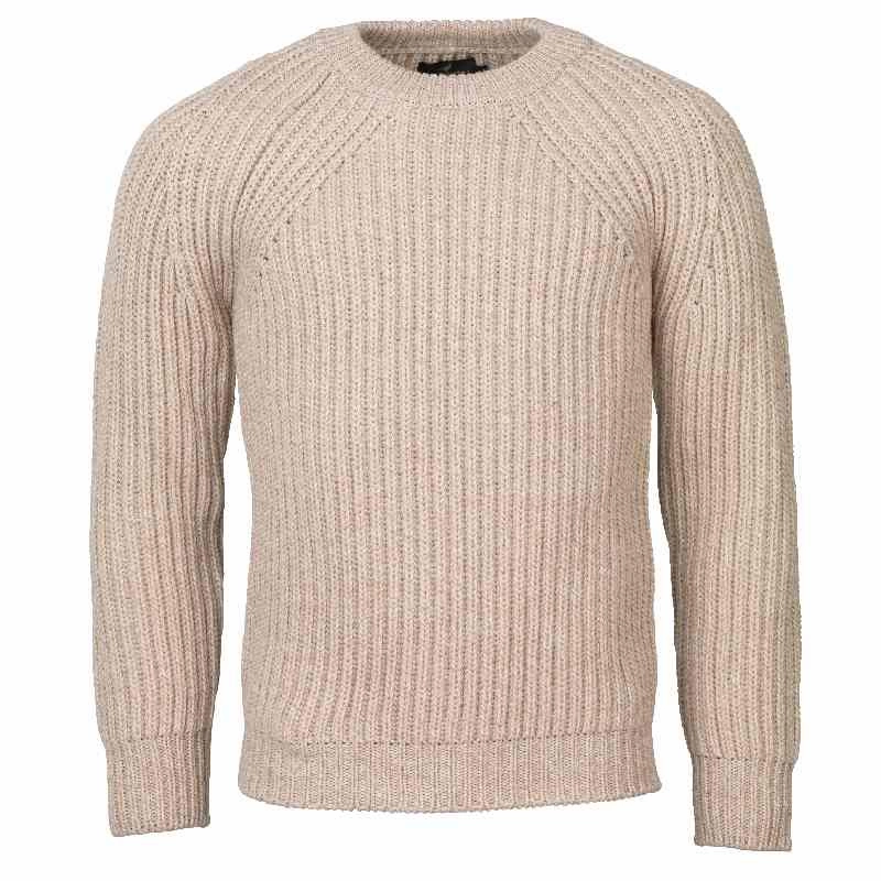 Laksen Aberdeen Lambswool Heavy Knit Mens Jumper - Sand Big Savings Today Price Drop Frenzy