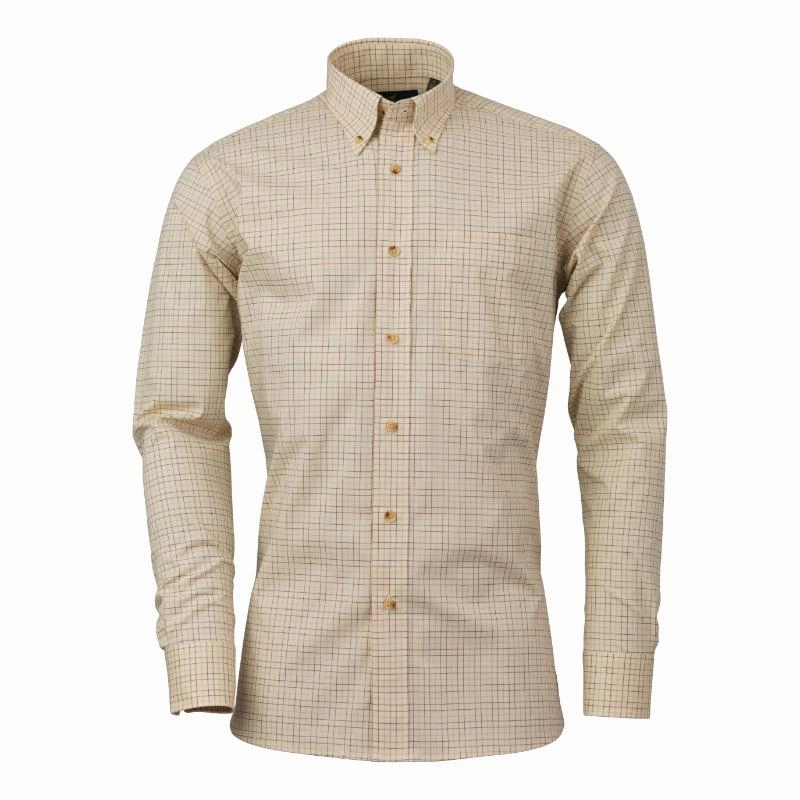 Laksen Alfie Sporting Stretch Mens Shooting Shirt - Olive/Red/Sand Special Steal Event Gift Ideas Galore