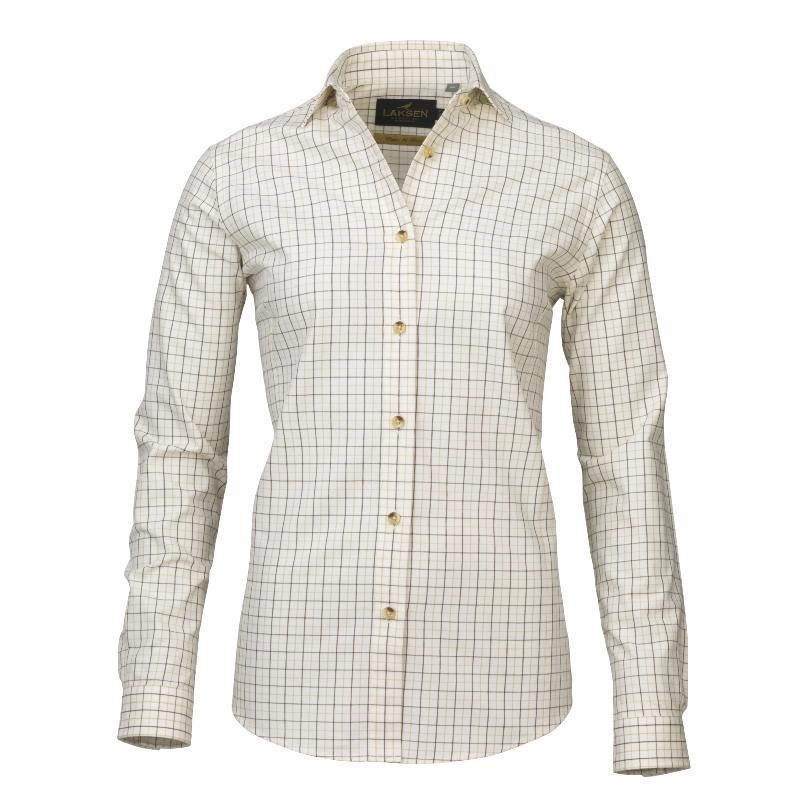 Today Only Hot Pick Laksen Arabella Ladies Shirt - Chocolate/Camel