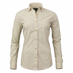 Laksen Ava Ladies Shirt - Olive/Old Red/Sand Todays Mega Savings