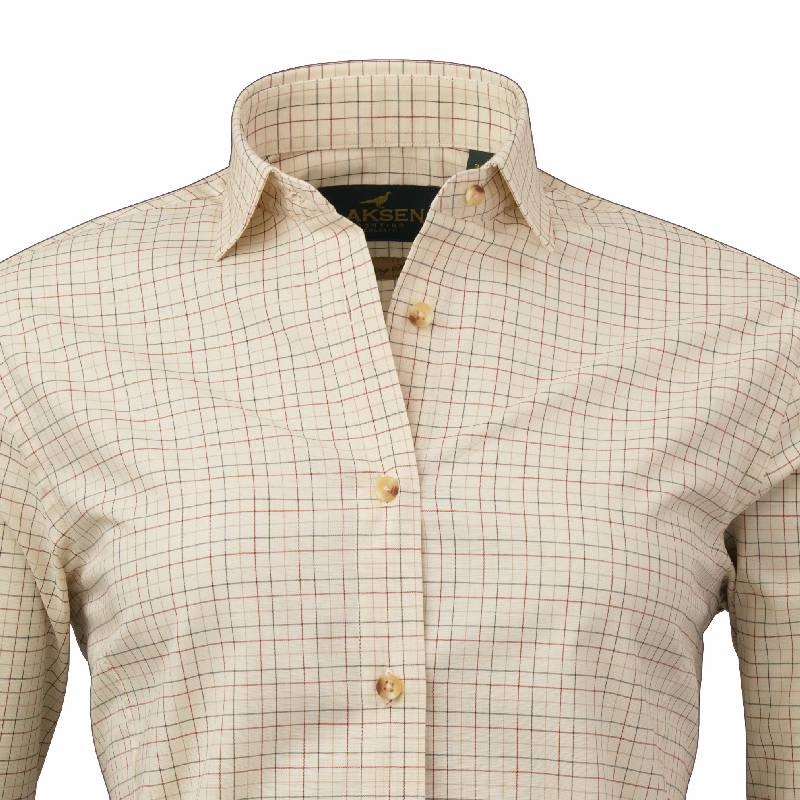 Laksen Ava Ladies Shirt - Olive/Old Red/Sand Grab Todays Deal Exclusive Holiday Deal