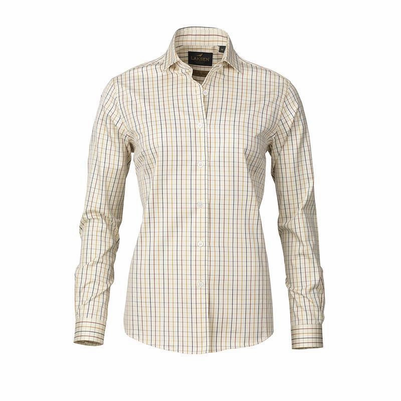 Exclusive Holiday Deal Biggest Savings Now Laksen Ava Ladies Tattersall Shirt - Bordeaux