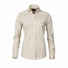 Laksen Ava Ladies Tattersall Shirt - Bordeaux Instant Hot Deal Hot Clearance Now