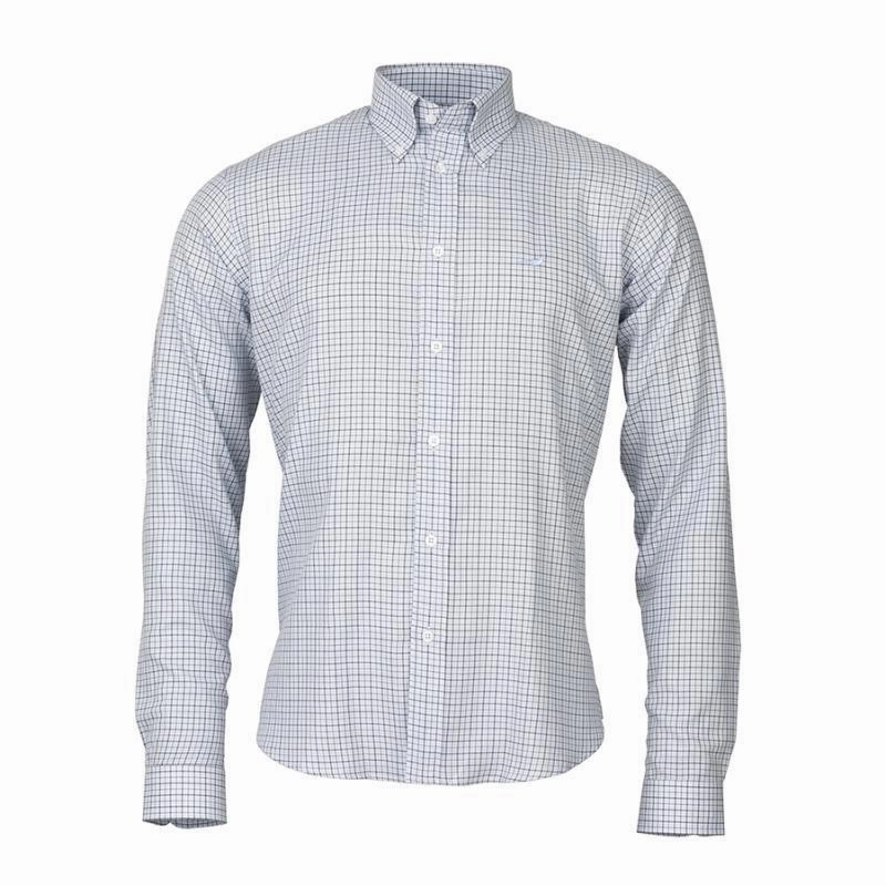 Limited Stock Offer Laksen Ayling Mens Check Shirt - Sky/Brown