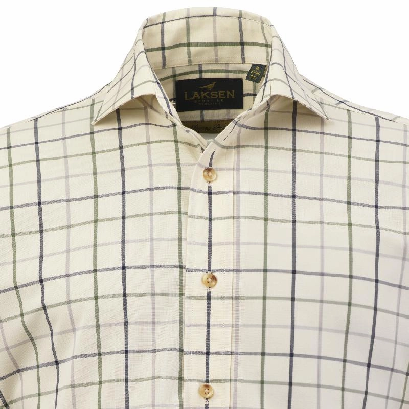 Exclusive Online Discount Grab the Deal Now Laksen Baxter Mens Sporting Fit Shirt - Grey/Supernavy/Woody