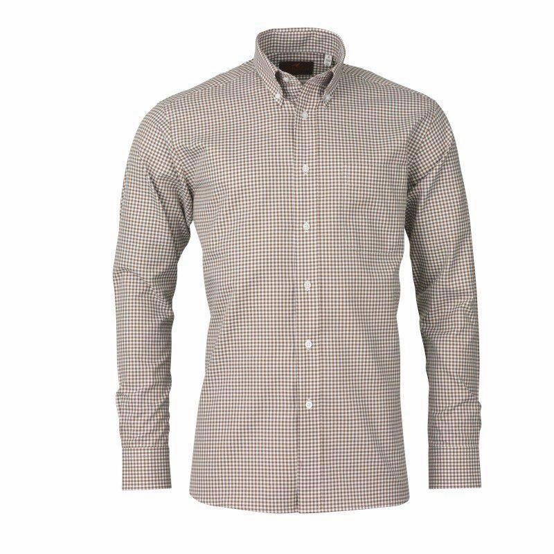 Laksen Carlo Pin-Point Mens Oxford Cotton Shirt - Camello Shop Grab Offer