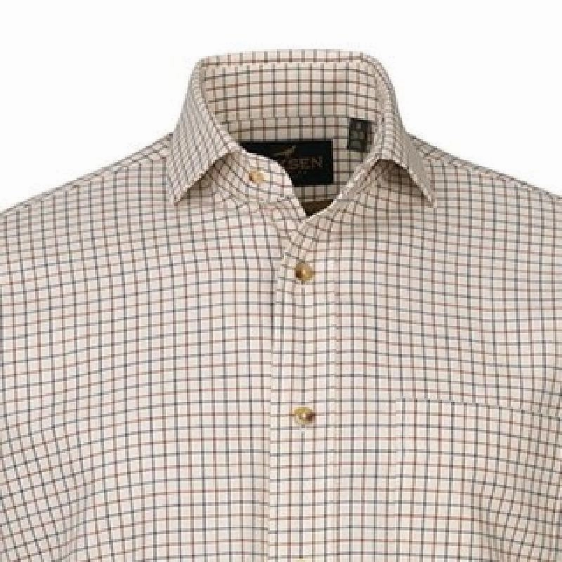 Laksen Dexter Cotton/Wool Mens Shooting Shirt - Bordeaux/Navy Best Price Today