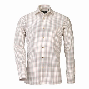 Steal the Deal Now Laksen Eric Mens Tattersall Shirt - Wine/Loden