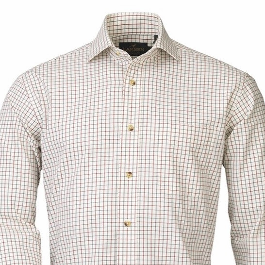 Laksen Eric Mens Tattersall Shirt - Wine/Loden Grab Your Hot Pick Surprise Offer Now