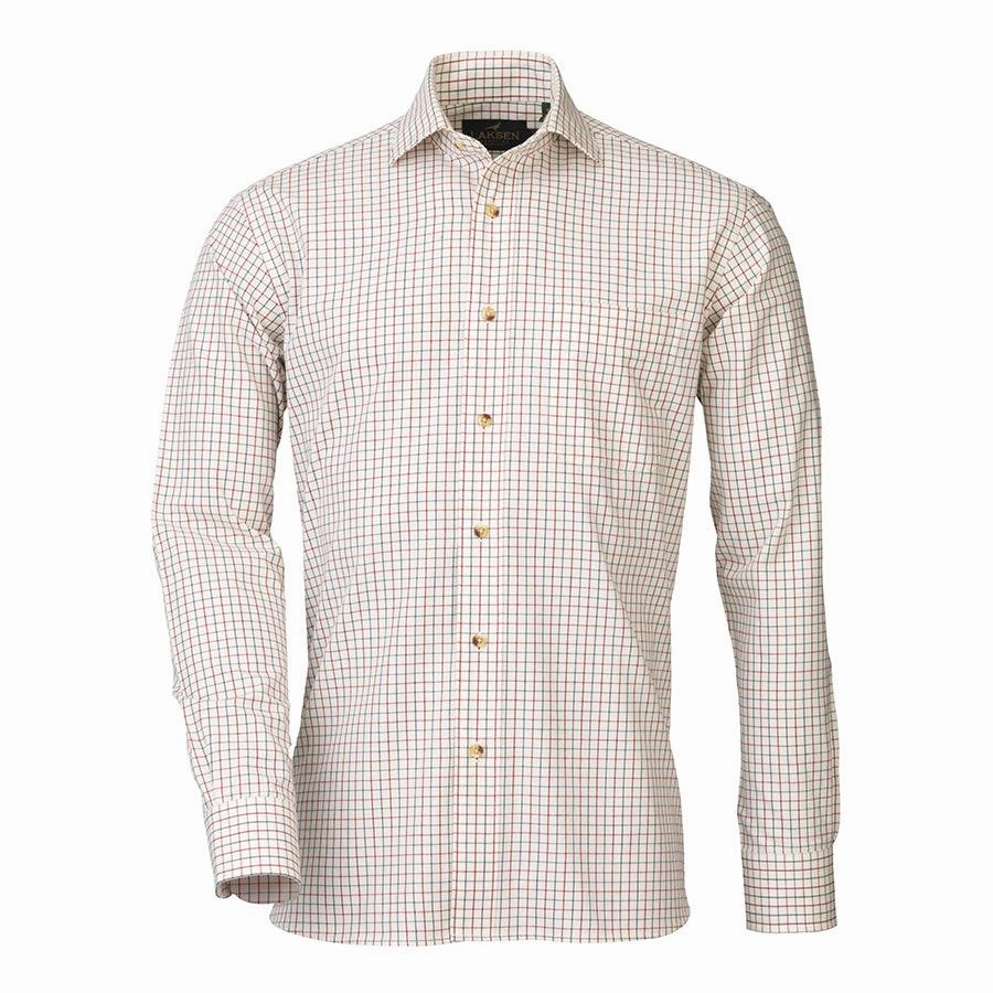 Best Price Today Laksen Eric Mens Tattersall Shirt - Wine/Loden