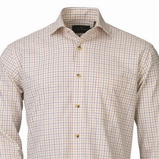 Hot Savings Alert Laksen Ewan Mens Tattersall Shirt - Mandarin/Purple