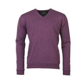 Today Only Discount Trending Today Steal Laksen Grantham Windstopper V-Neck Merino Mens Jumper - Heather