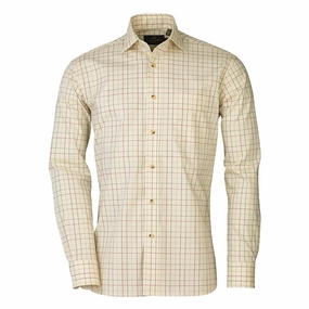 MustHave Steals MustHave Clearance Laksen Jeremy Mens Tattersall Shirt - Loden/Wine/Camel
