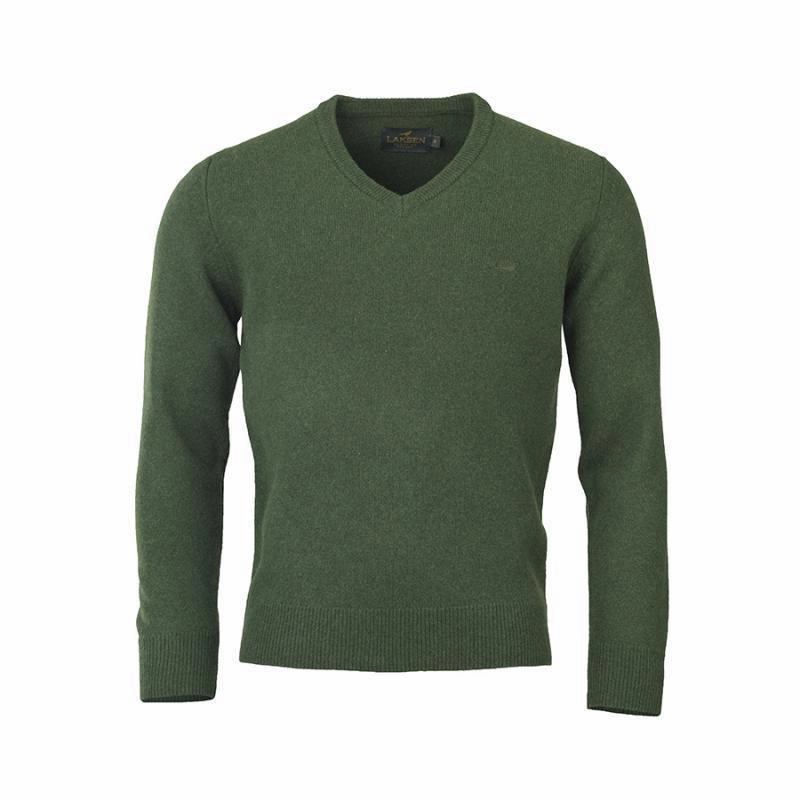 Laksen Johnston V-Neck Lambswool Mens Jumper - Bottly Shop Now Save