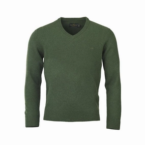Shop Save Big Laksen Johnston V-Neck Lambswool Mens Jumper - Bottly