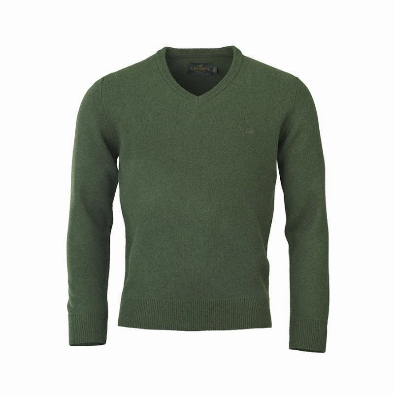 Laksen Johnston V-Neck Lambswool Mens Jumper - Bottly Todays Hot Pick